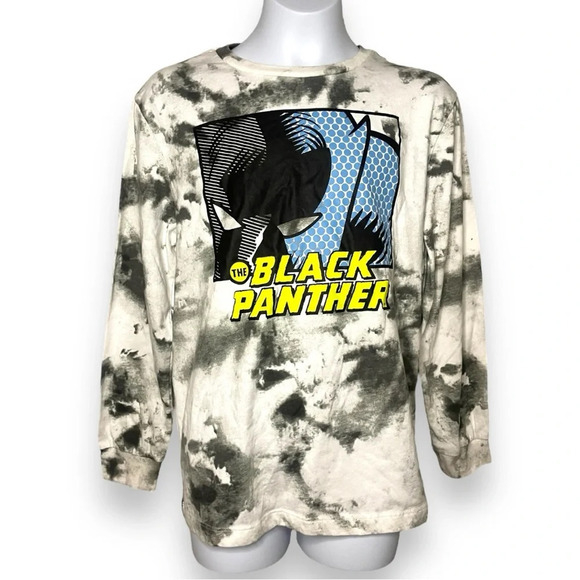 Marvel Black Panther Tie-Dye Long Sleeve Graphic Tee Size Large - Picture 4 of 6